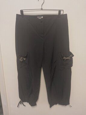 Ronen Chen Navy Cargo Capri Pants NWOT